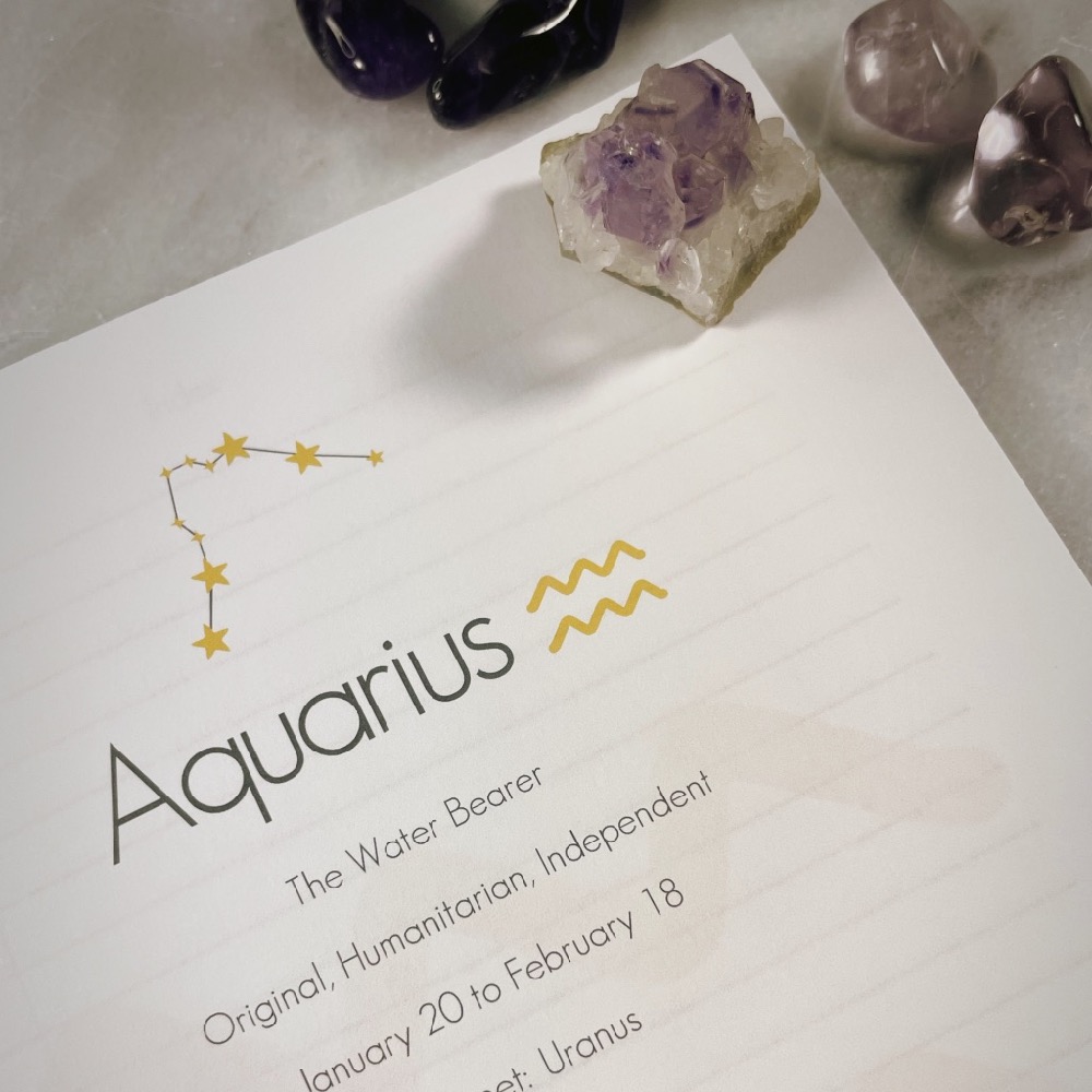 Aquarius Zodiac Notebook - Image 3