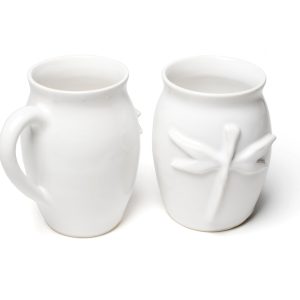 Dragonfly Mug, in white