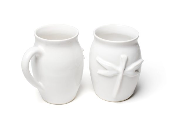 Dragonfly Mug, in white