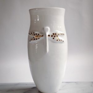 Small Dragonfly Vase with gold accent